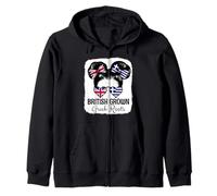 British Grown Greek Roots Girl Britain Greece Heritage Zip Hoodie