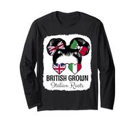 British Grown Italian Roots Girl Britain Italy Heritage Long Sleeve T-Shirt