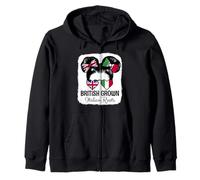 British Grown Italian Roots Girl Britain Italy Heritage Zip Hoodie