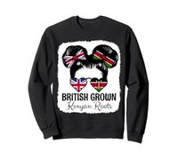British Grown Kenyan Roots Girl Britain Kenya Heritage Sweatshirt