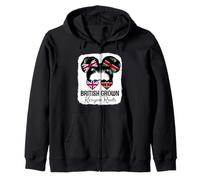 British Grown Kenyan Roots Girl Britain Kenya Heritage Zip Hoodie