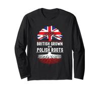 British Grown Polish Roots Heritage Long Sleeve T-Shirt