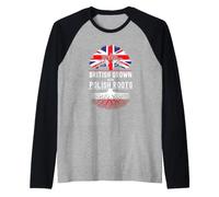 British Grown Polish Roots Heritage Raglan Baseball Tee