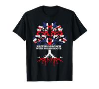 British Grown with Polish Roots, Poland English Heritage T-Shirt