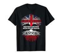 British Grown with Polish Roots, Poland English Heritage T-Shirt