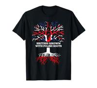 British Grown with Polish Roots, Poland English Heritage T-Shirt