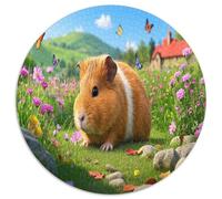 British Guinea Pig 1000 Piece Round Puzzles Jigsaw for Adults Unique Shape And Home Decor Creative for Teenagers And Adults 1000pcs (67.5x67.5cm)