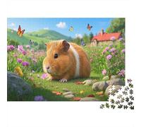 British Guinea Pig Puzzles 1000 Pieces Challenge Toys For Adults And Kids Butterfly Impossible Jigsaw Puzzles Educational Game Home Decoration 1000pcs (75x50cm)