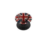 British Guitar Pick Union Jack Guitarist Vintage Music PopSockets Adhesive PopGrip