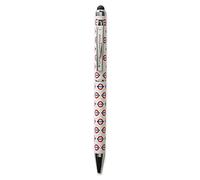 British Heritage Brands TFL5004 Official London Underground Stylus Pen - Allover Roundel Print (White) | Licensed TFL Ballpoint Pen with Touch Screen Stylus Tip