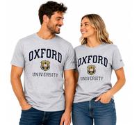 British Heritage Brands Unisex Oxford University™ Applique Embroidery T Shirt Grey