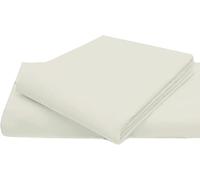 British Home Bedding - 100% Pure Egyptian Cotton 200 Thread Count Flat Bed Sheets - Hypoallergenic, Premium Deluxe Hotel Quality with Supreme Softness (Cream, Double)