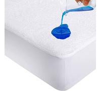 British Home Bedding - 100% Waterproof Anti Allergy Terry Towel Mattress Protector Cotton Fitted Sheet (King)