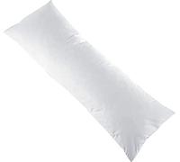 British Home Bedding Bolster Pillow (Single 3FT) Full Body Pillow Orthopaedic Support Pregnencey Pillow Hollowfiber Filling Cushion (3ft (19-36 Inches), White)