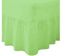 British Home Bedding - Luxury Valance Fitted Sheets - Plain Percale Quality Bed Sheet (Mint Green, Super King)