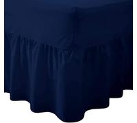 British Home Bedding - Luxury Valance Fitted Sheets - Plain Percale Quality Bed Sheet (Royal, Double)