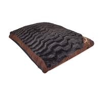 British Home Bedding Nights Online - Large/X-Large Deluxe Ultra Soft Warm Faux Fur Dog/Cat Bed With Anti-Slip Grip + Removable/Washable Zipped Cover - 58cm x 80cm (Brown)