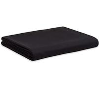 British Home Bedding - Plain Polycotton Percale Flat Bed Sheets - Premium Deluxe Hotel Quality (Black, Single)