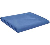 British Home Bedding - Plain Polycotton Percale Flat Bed Sheets - Premium Deluxe Hotel Quality (Mid Blue, Single)