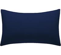 British Home Bedding - Plain Polycotton Percale Flat Bed Sheets - Premium Deluxe Hotel Quality (Navy Blue, Pillow Case)