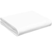 British Home Bedding - Plain Polycotton Percale Flat Bed Sheets - Premium Deluxe Hotel Quality (White, Double)