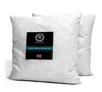 British Home Bedding Premium Luxury Duck Feather Cushion Pad Choice of Pack and Sizes 16” To 24” (2, 22" x 22" (56cm x 56cm))