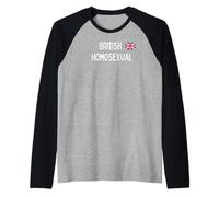 British Homosexual - Cute Gay Gifts for Men and Women Raglan Baseball Tee
