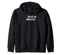 British Homosexual - cute gay gifts for men and women Zip Hoodie