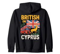 British In Cyprus Expat Mouflon Paphos Larnaca Zip Hoodie