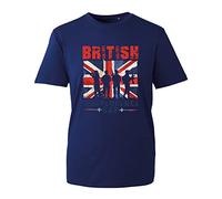British Independence Day T-Shirt UK Flag British Armed Forces Ve Day History World War Adult Kids Unisex Tee Top (Navy, 12 Years)