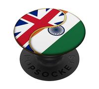 British Indian England India Flag United Kingdom Britain UK PopSockets Swappable PopGrip