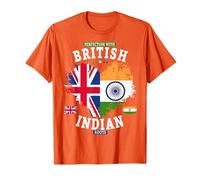 British Indian Roots Outfit Idea For Women & UK India Flag T-Shirt