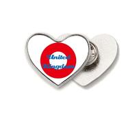 British Indicate Text English Represent Heart Metal Pin Brooch Clip Love