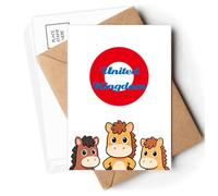 British Indicate Text English Represent Postcards Envelopes Cards Mailing Year Horse