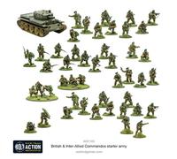 Warlord Games Plastic Miniatures British & Inter-Allied Commandos Starter Army 28mm for Bolt Action