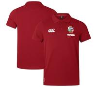 British & Irish Lions Men's Canterbury 2025 Pique Polo, Red Dahlia, XS