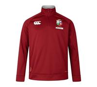 British & Irish Lions Men's Canterbury 2025 1/4 Zip Fleece, Red Dahlia, 3XL