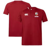 British & Irish Lions Men's Canterbury 2025 Polo, Red Dahlia, XS