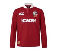 British & Irish Lions Unisex Kids Canterbury 2025 Junior Long Sleeve Classic Rugby Jersey, Red Dahlia, 8 Years