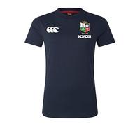 Canterbury Women's British & Irish Lions Cotton Rugby Jersey Tee | Organic Cotton T-Shirt | Official British & Irish Lions Licensed Product Non-Technical T-Shirt, Dark Sapphire, 10