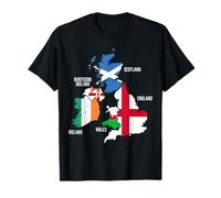 British Isles Countries and Flags Map for Men Women. T-Shirt