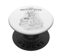 British Isles Map Sea Ireland Scotland Wales England Coins PopSockets Adhesive PopGrip