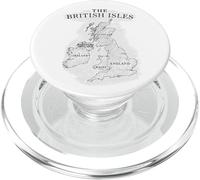 British Isles Map Sea Ireland Scotland Wales England Coins PopSockets PopGrip for MagSafe