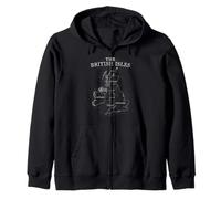 British Isles Map Sea Ireland Scotland Wales England Coins Zip Hoodie
