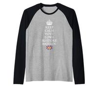 British Isles Patriots Keep Calm Vote Lowe Restore Britain Raglan Baseball Tee