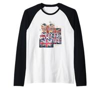 British Isles Patriots Vote Lowe Restore Britain Union Flag Raglan Baseball Tee