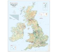 British Isles Physical Wall Map - 36.5" x 44" Paper