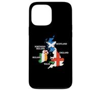 British Isles Sea Ireland Scotland Wales England Map Coins Case for iPhone 13 Pro Max