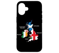 British Isles Sea Ireland Scotland Wales England Map Coins Case for iPhone 16