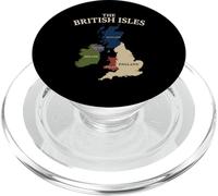 British Isles Sea Ireland Scotland Wales England Map Coins PopSockets PopGrip for MagSafe